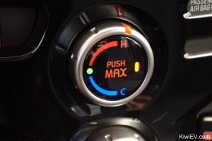 electric car heater button
