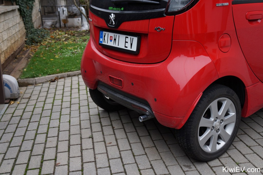 exhaust pipe on an electric car