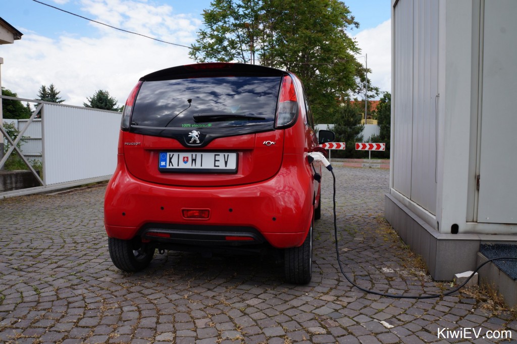 Kiwi EV electric car in Slovakia. Taking my Peugeot iOn electric vehicle on a trip across Slovakia to Ukraine.