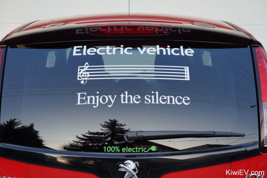 Enjoy the silence - electric vehicle sticker
