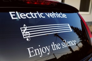 electric car - enjoy the silence sticker